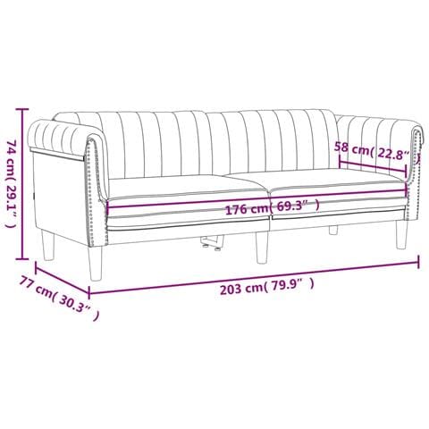 Set di Divani 3 pz Nero in Velluto - Foto 9