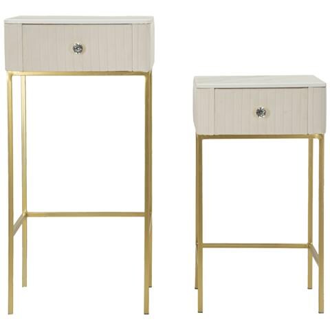 Set Tavolo E Sgabelli Mf771 - Beige - Legno - 45x45x90 Cm - Foto 2