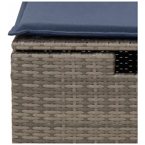 Set Divano da Giardino 6 pz con Cuscini Grigio in Polyrattan - Foto 9