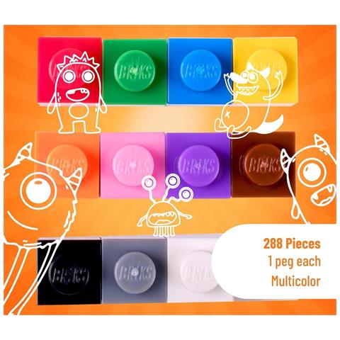 Set Di 288 Mattoncini In 12 Colori Compatibili Con Lego - Foto 4