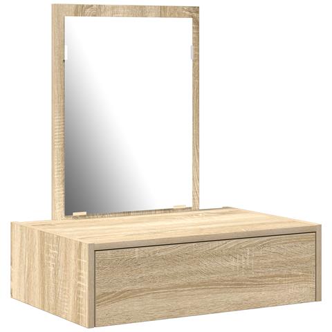 Specchiera a parete Rovere Sonoma 60x40x70 cm - Foto 1