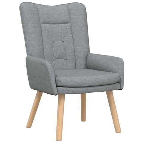 Sedia rilassante Grigio chiaro 63 x 67 x 94 cm Tessuto - Foto 1