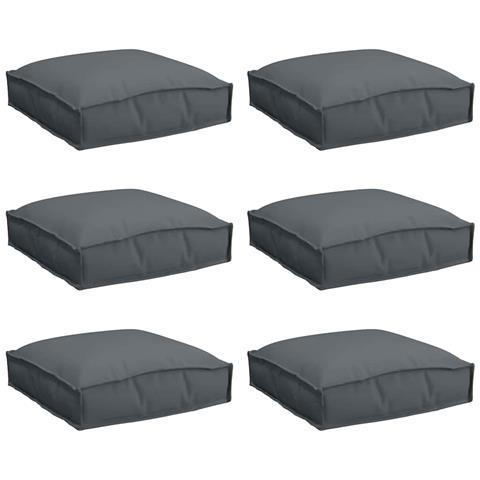 Cuscino per seduta pallet 6 pcs Antracite 40 x 40 x 8 cm - Foto 1