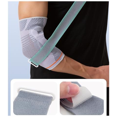 Tutore Sportivo Regolabile A Compressione Per Gomito Con Imbottitura In Silicone Per Supporto E Protezione L - Foto 6
