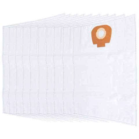 Confezione Da 10 Sacchetti Per Aspirapolvere In Tessuto Non Tessuto Bianco Compatibili Con Mirka, Nilfisk E Makita - Foto 1