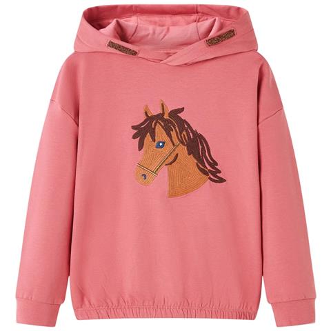 Felpa con Cappuccio da Bambina Rosa Antico 128 - Foto 1