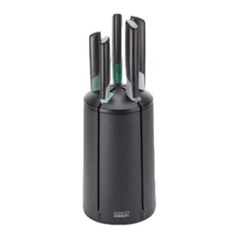 Set Di Coltelli Elevate Green 5 Pezzi Con Supporto Girevole Coltelli Ergonomici In Acciaio Inox Design Funzionale Ed Elegante Colore Verde - Foto 1