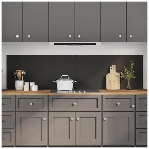Rivestimento da Cucina 2 pcs Nero 100 x 50 cm vetro temperato - Foto 2