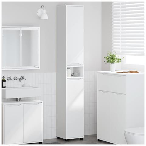 Mobile da Bagno Bianco 30,5 x 30 x 195 cm Legno multistrato - Foto 2