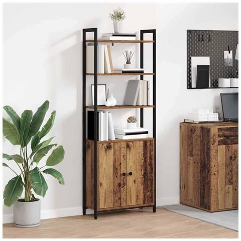 Armadio per Libri Legno vecchio 60 x 24 x 161 cm - Foto 2