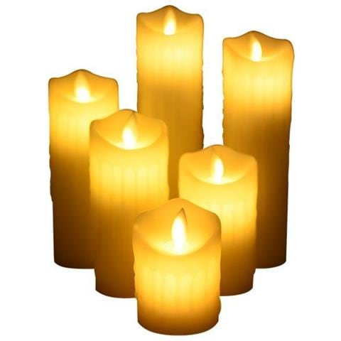 Candela Elettronica A Led Ricaricabile Con Telecomando E Fiamma Oscillante - 7.5x15cm - Foto 1