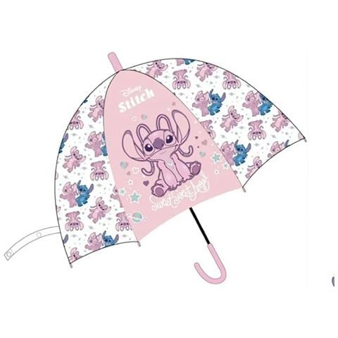 Stitch Ombrello Rosa Pvc Poe Creeper Bambini Ragazzi Ombrellino Parapioggia - Foto 1