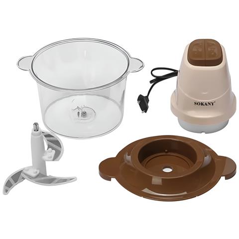 Tritacarne Elettrico 300 W 2 L Con Lama In Acciaio Inossidabile A Doppia Velocità, Marrone / Beige - Foto 2