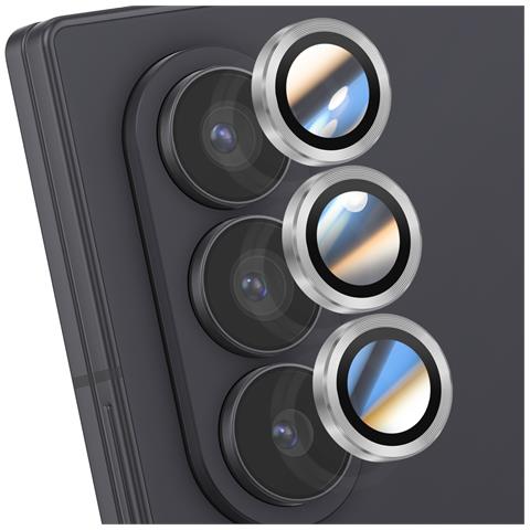 Protezione Obiettivo Fotocamera Per Galaxy Z Fold 7 Tripla Lente, Argento - Foto 1