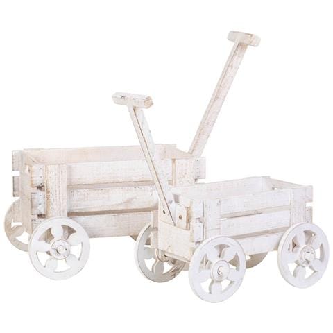 Carrello Portavasi Set 2 Pezzi 66x29x30h-52x20x23h Cm - Foto 1