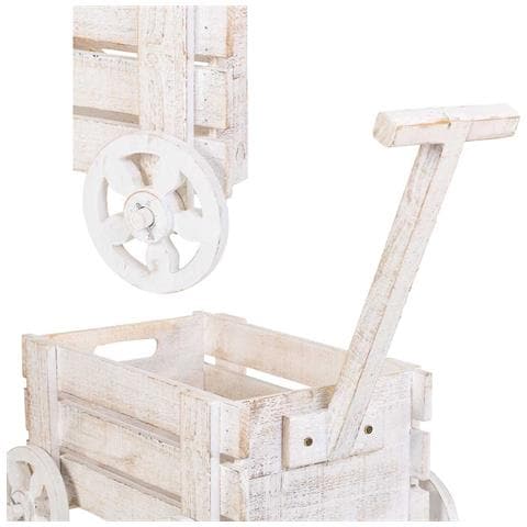 Carrello Portavasi Set 2 Pezzi 66x29x30h-52x20x23h Cm - Foto 8