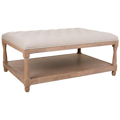 Sgabello Imbottita In Legno Panna 110x78x48h - Foto 1