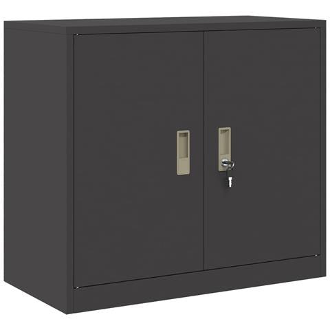 Armadio Nero 80 x 40 x 70 cm Acciaio - Foto 1