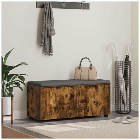 Panca per ingresso Quercia Affumicata 100 x 38 x 46 cm - Foto 2