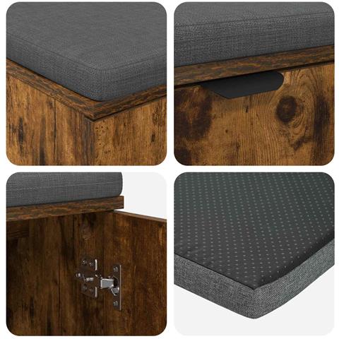 Panca per ingresso Quercia Affumicata 100 x 38 x 46 cm - Foto 9