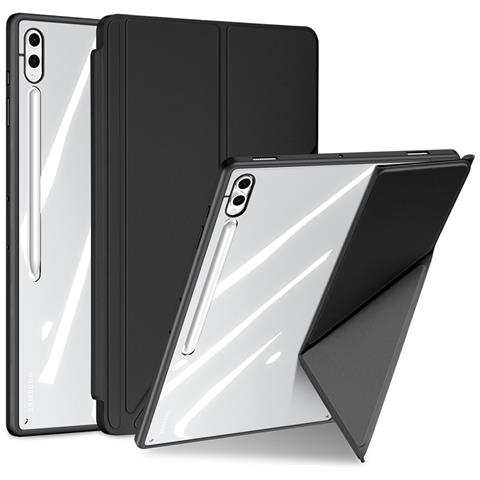 Cover per Galaxy Tab S8 Ultra - TPU+PC+Pelle /PU, Nero - Foto 1