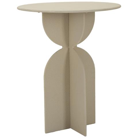 Tavolino Vkh800-beige-metallo-45x45x58 Cm - Foto 1