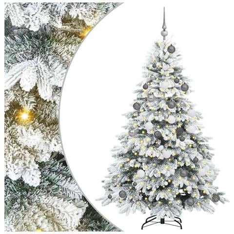 Albero di Natale artificiale con 300 LED Bianco 180 cm PE e PVC - Foto 1