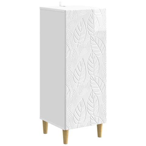 Credenza Bianco Lucido 33 x 34,5 x 90 cm Legno ingegnerizzato - Foto 1