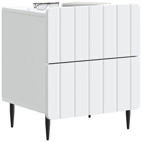 Armadio da Notte con cassetto Bianco 43 x 34,5 x 49,5 cm - Foto 2