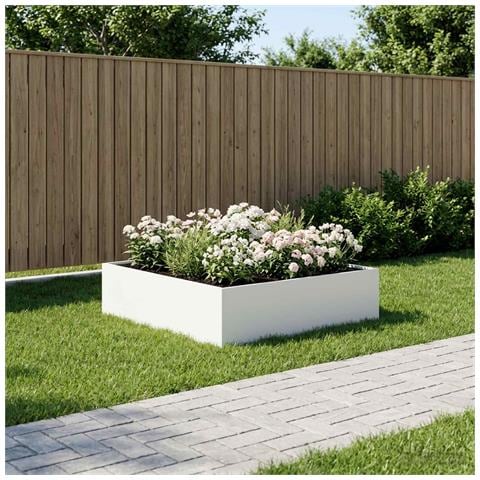 Vaso da giardino Bianco 80 x 80 x 30 cm - Foto 2