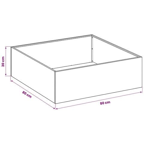 Vaso da giardino Bianco 80 x 80 x 30 cm - Foto 7