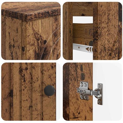 Set di Armadi da Bagno da 2 Pezzi ALKMAAR Legno antico - Foto 2