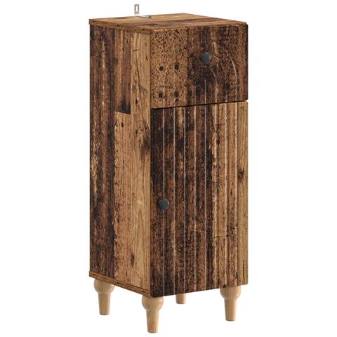 Set di Armadi da Bagno da 2 Pezzi ALKMAAR Legno antico - Foto 7