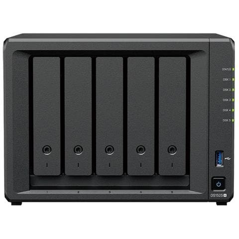 DiskStation DS1525neo+ NAS Desktop AMD Ryzen V1500B 4 GB DDR4 0 TB DSM Nero - Foto 1