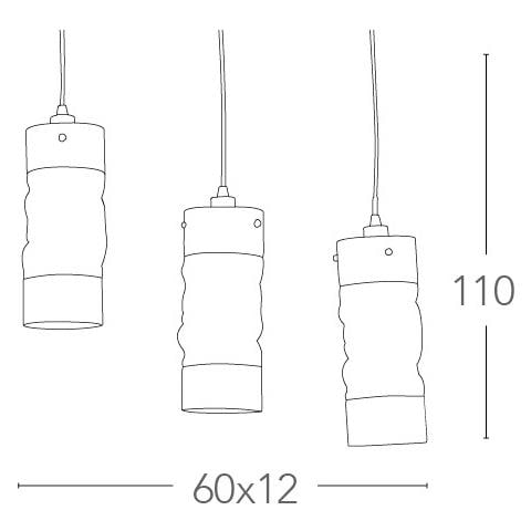 I-JIVE / S3 - Lampadario a tre luci cromato con cristalli 40 watt E14 - Foto 7
