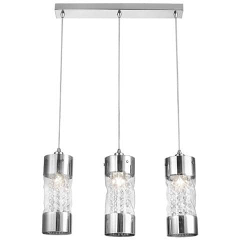 I-JIVE / S3 - Lampadario a tre luci cromato con cristalli 40 watt E14 - Foto 2