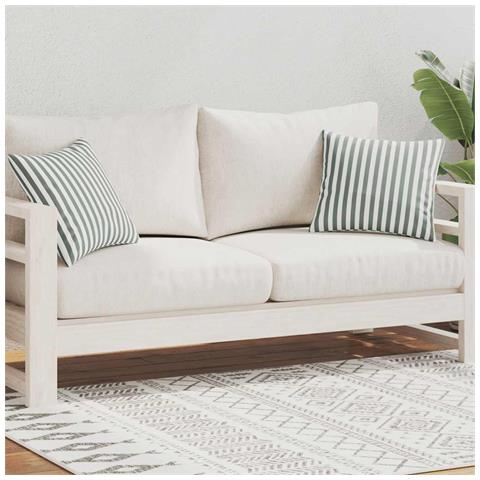 Cuscini Da Esterno 2 Pz Stampa A Righe 45x45 Cm Grigi - Foto 4