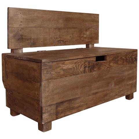 Panca In Legno Massello Di Recupero 86x40x60 Cm - Foto 1