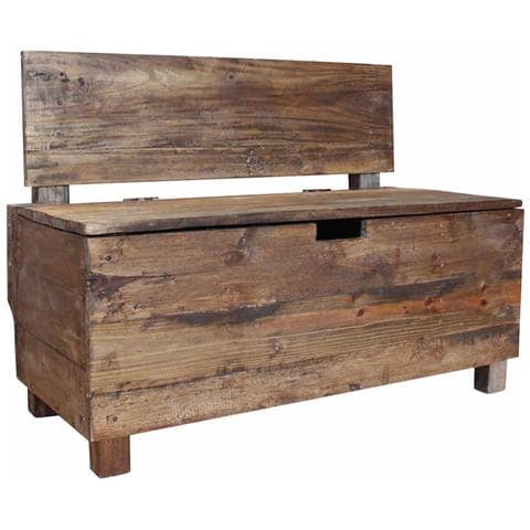 Panca In Legno Massello Di Recupero 86x40x60 Cm - Foto 2