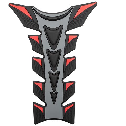 Pad Serbatoio Moto Sticker Adesivo Gomma Gel Protezione Nero Grigio Rosso - Foto 1