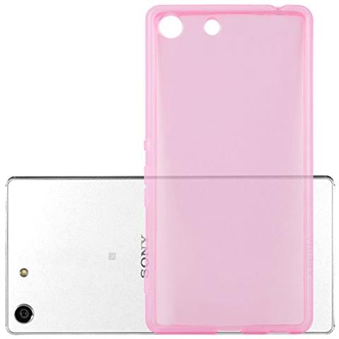 Custodia Compatibile Con Sony Xperia M5 In Rosa Transparente - Coperchio Protettivo In Silicone Tpu Flessibile - Foto 1