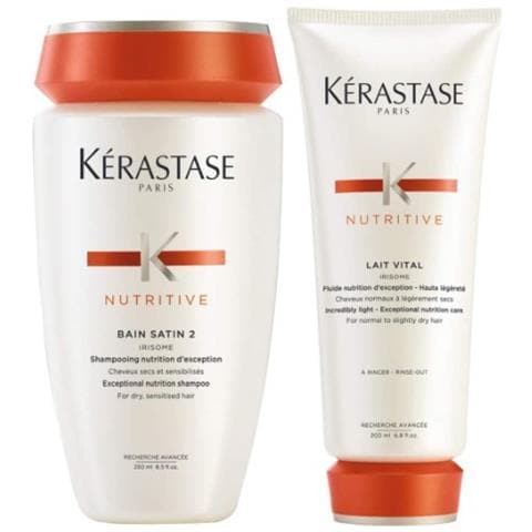 Nutritive Kit Bain Satin 2 E Lait Vital - Foto 2
