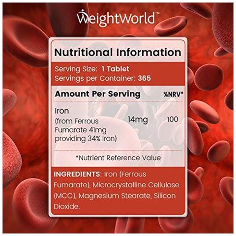 Ferro Compresse 14 Mg - 365 Compresse (1 Anno Alimentazione) - Ferro Di Supporto Supplemento Salute Per Il Sistema Immunitario Sangue Stanchezza E Affaticamento Vegan Keto-friendly Ad Alta Resistenza Le Migliori Pillole Di Ferro Attivi - Foto 4