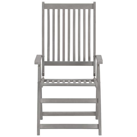 Sedie da Giardino Reclinabili 2pz con Cuscini Massello Acacia - Foto 2