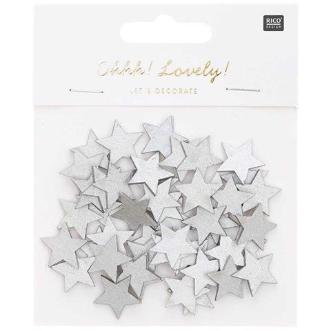 Coriandoli Stella In Legno Argento - Foto 1