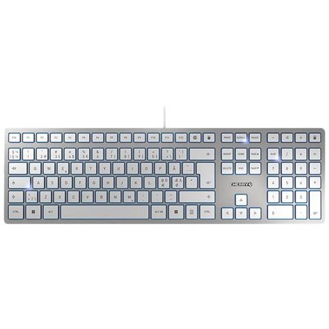 Tastiera USB JK-1600PN-1  (Layout QWERTY) Colore Argento. Bianco - Foto 1