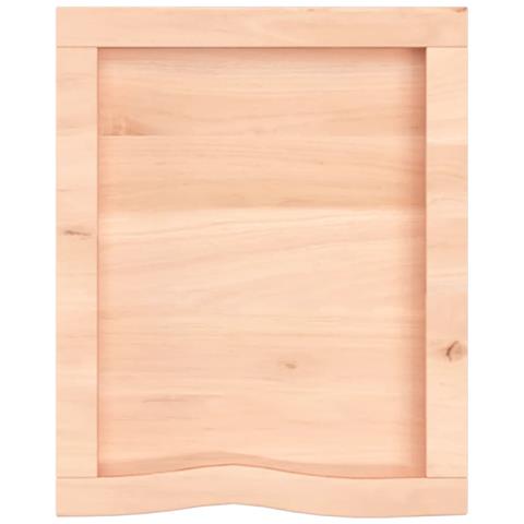 Piano Bagno 40x50x (2-6) cm in Legno Massello Non Trattato - Foto 2