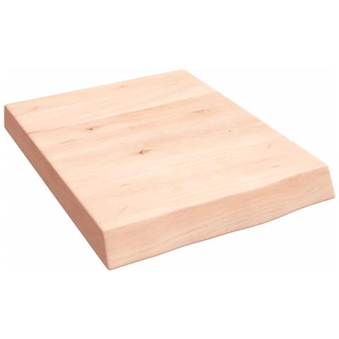Piano Bagno 40x50x (2-6) cm in Legno Massello Non Trattato - Foto 1