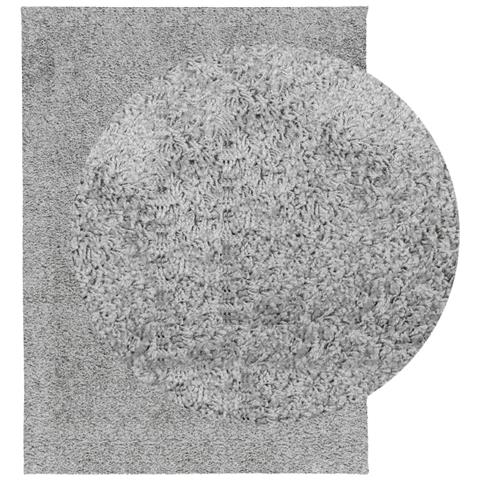 Tappeto Shaggy A Pelo Lungo Moderno Grigio 140x200 Cm - Foto 3
