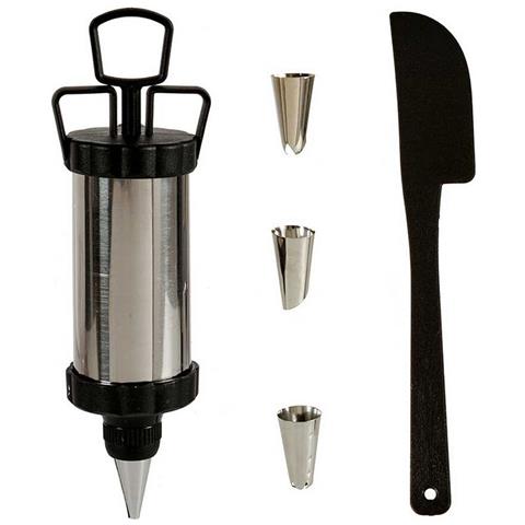 Sac À Poche Set Nero Argentato Acciaio Inossidabile Plastica (6 Unità) - Foto 2